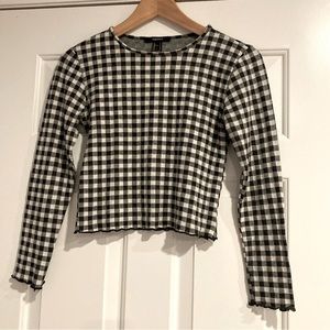 Forever 21 Cropped Long Sleeve Top S